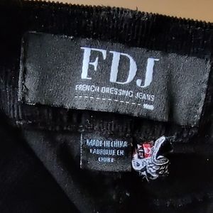 Black, fine wale corduroy  jeans, French dressing jeans size 6